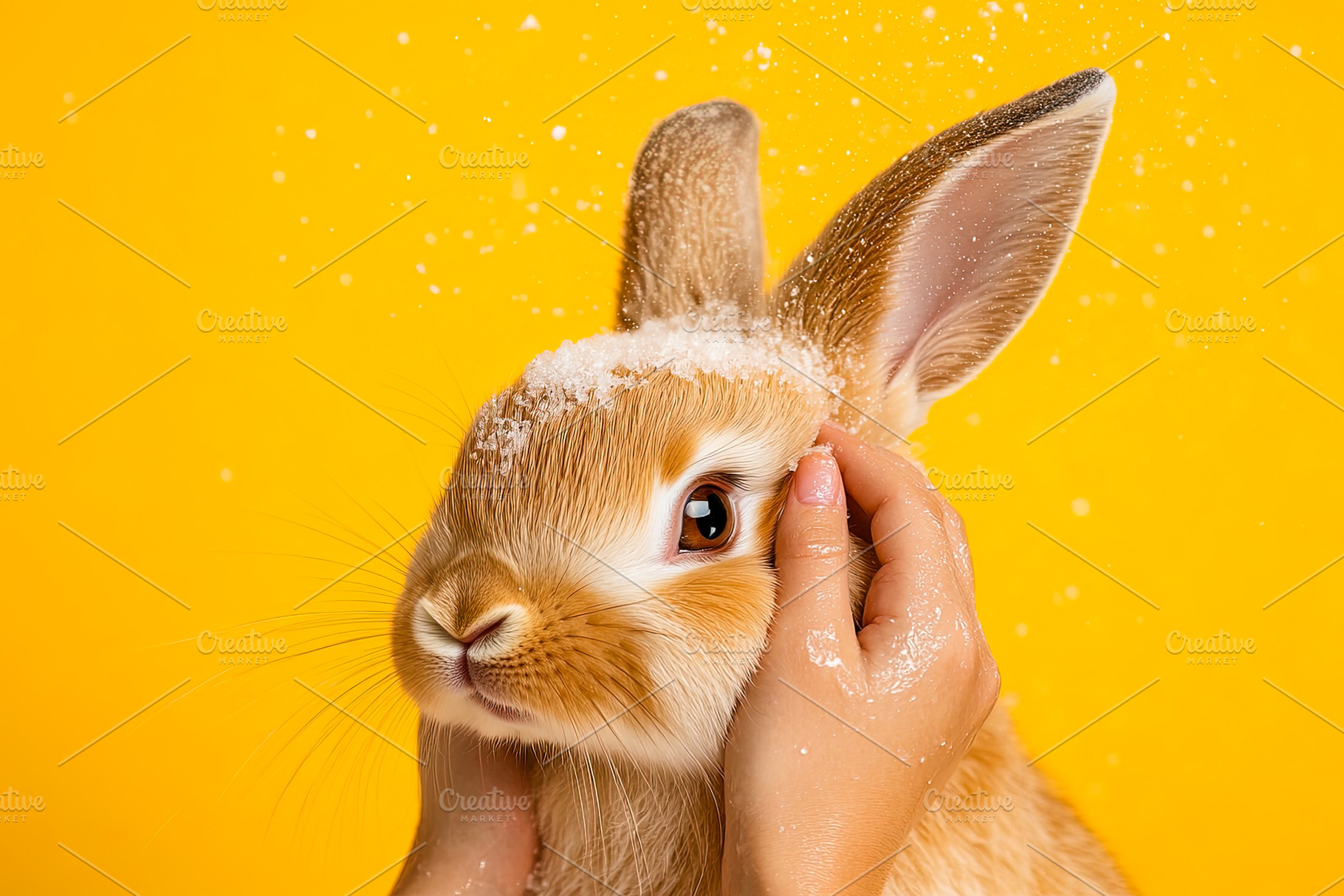 Bunny with Snow, an Animal Photo by Ales Munt