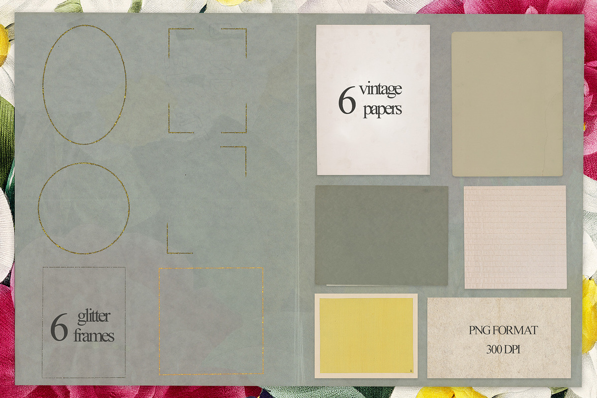 Vintage Botanical Charm Collage Pack, an Object Graphic by lerinartstudio (Photo 10 of 14)