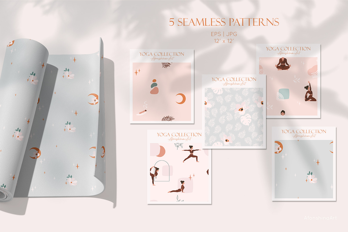 Yoga collection, an Illustration by AfonshinaArt (Photo 7 of 12)