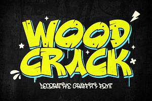 Wood Crack - Decorative Graffiti Fon