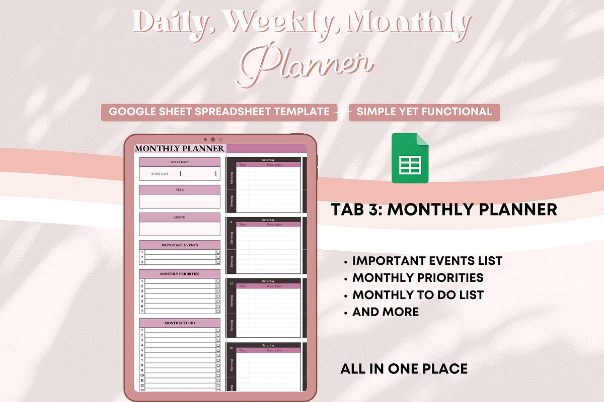 All-in-One Planner Template, a Templates & Theme by bellaROSEworkshop (Photo 7 of 10)