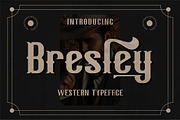 Bresley - Western Font, a Serif Font by VUNIRA (Thumbnail 1 of 6)