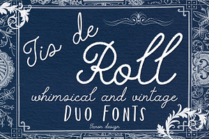 Tis de Roll Vintage duo fonts