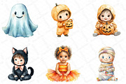 Kawaii Baby Halloween Clipart PNG, an Illustration by DreamPrint404 (Thumbnail 4 of 4)