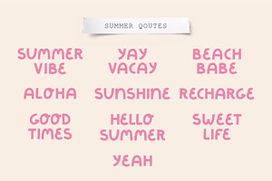 Summer Vibe Clipart Patterns