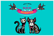 Dia de los Muertos, animals skulls, an Animal Illustration by Marish (Thumbnail 8 of 10)