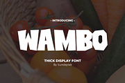 Wambo Thick Display Font, a Sans Serif Font by Sundaylab (Thumbnail 1 of 4)