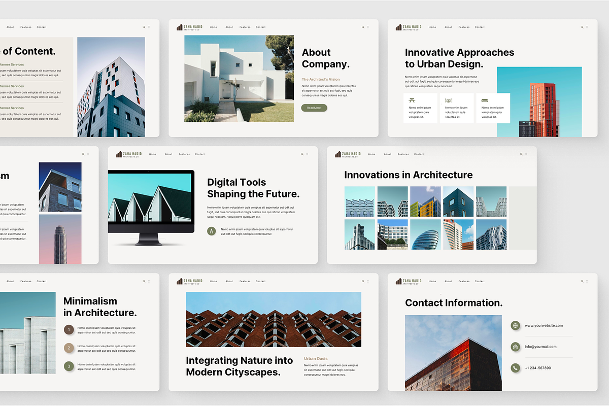 Zaha Hadid Architecture Google Slide, a Presentation Template by SquidPixey (Photo 2 of 6)