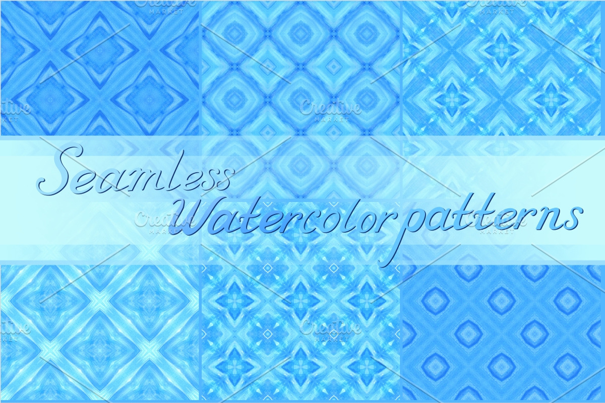 20 blue watercolor textures, a Texture Graphic by Dainia