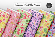 Fruit Ice Cream Seamless Patterns, a Food Illustration by OlDm_Shop (Thumbnail 3 of 10)
