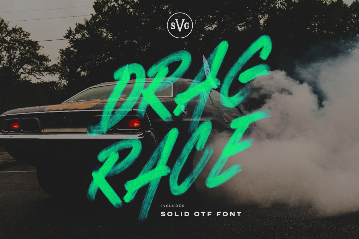 Drag Race - SVG Marker Font, a Font by Surplus Type Co (Photo 1 of 5)