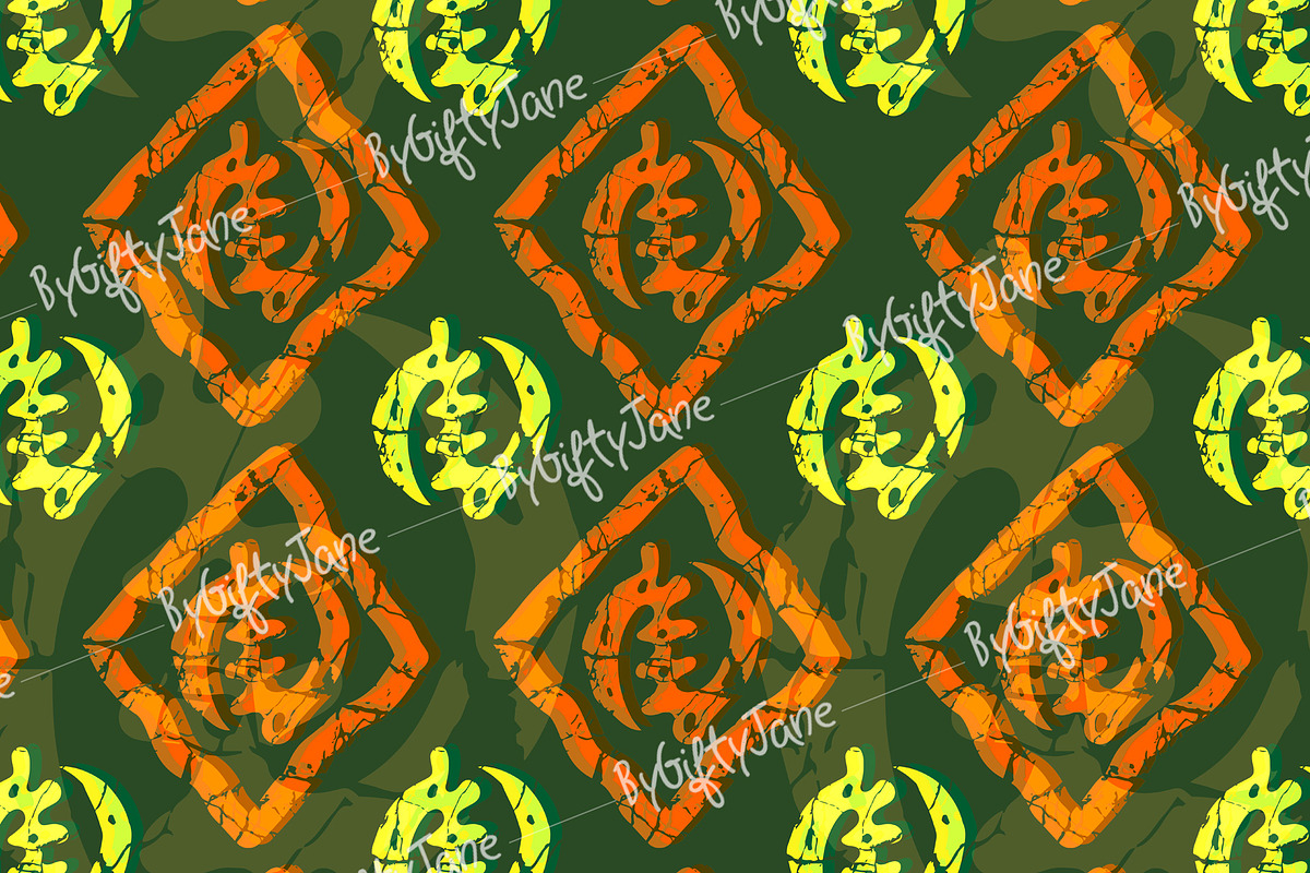Adinkra Batik Pattern - Gye Nyame, a Pattern Graphic by ByGiftyJane (Photo 5 of 9)