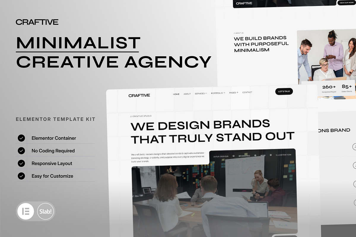 Craftive - Minimalist Creative, a WordPress Template by SLAB! Design (Photo 1 of 5)
