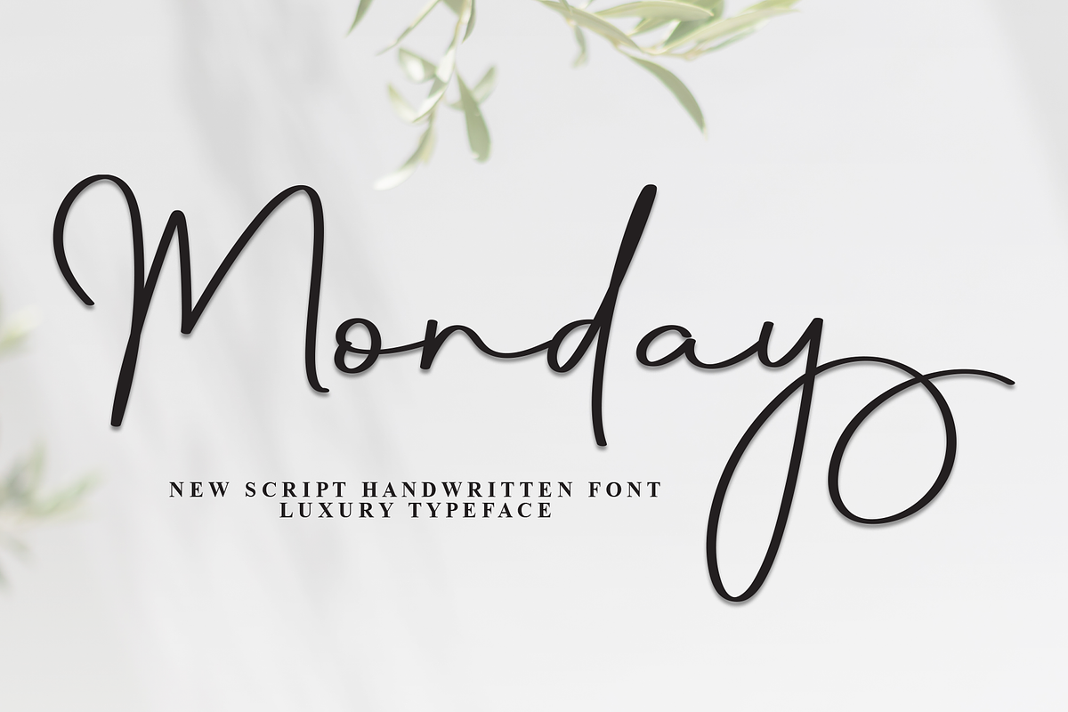 Monday | Script Font, a Handwritten Font by Scratchones (Photo 1 of 9)