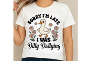 Funny Goose Png, Sorry Im Late SVG, an Object Graphic by Digi_Design_World (Thumbnail 4 of 6)