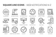 Square line icons, an Outline Icon by Howcolour (Thumbnail 25 of 85)