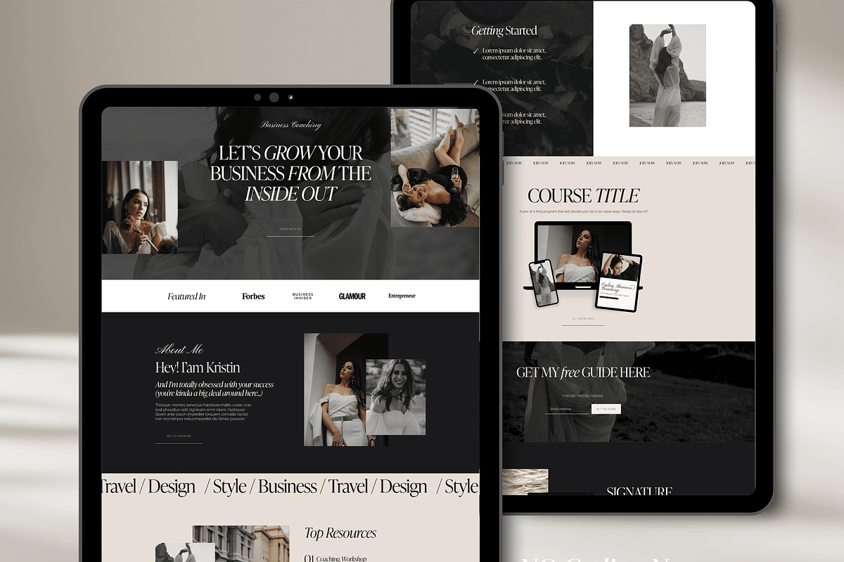 Squarespace Website Template coach, a Squarespace Template by Presentibox (Photo 3 of 11)
