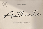 Autthentic – Handwritten Script Font, a Script Font by kangfont Studio (Thumbnail 1 of 11)