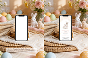 Easter iPhone Aesthetic Phone Mockup, a Product Mockup by TatiMockup (Thumbnail 2 of 3)