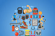 Gym and Fitness Themes, an Outline Icon by TAlex (Thumbnail 2 of 6)