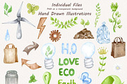 Earth Day Watercolor clipart, a Healthcare Illustration by BarvArt (Thumbnail 4 of 7)