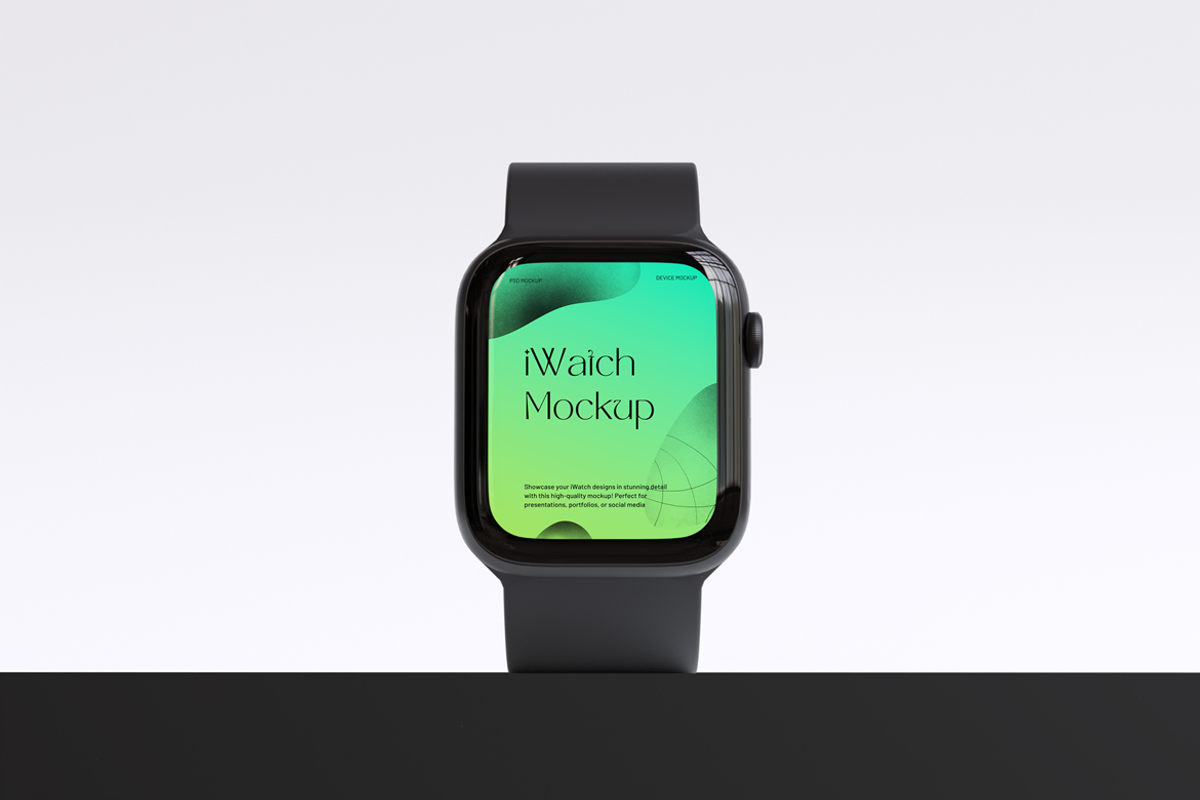 iWatch Mockup, a Wearable Device Mockup by PixelPiknik (Photo 2 of 4)