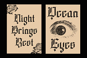Yograde Gothic – Modern Blackletter, a Blackletter Font by Randi Irvan | Rvandtype (Thumbnail 7 of 11)