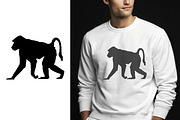 Baboon Silhouette Set – Wild Animal, an Animal Illustration by Unique Design Team (Thumbnail 3 of 3)