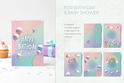 Birthday wish background template, a Graphic by Hanna's ArtLab (Thumbnail 2 of 5)
