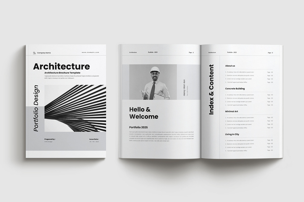 Architecture Portfolio Layout, a Brochure Template by Cleffon_Graphic_Studio (Photo 2 of 6)