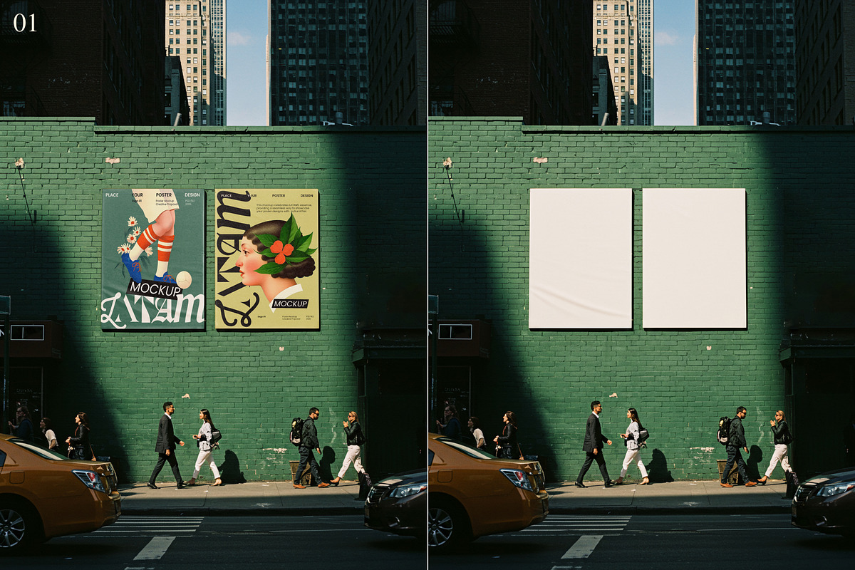NY Poster Mockup Bundle, an Advertising Mockup by Goodies.Buro (Photo 2 of 6)