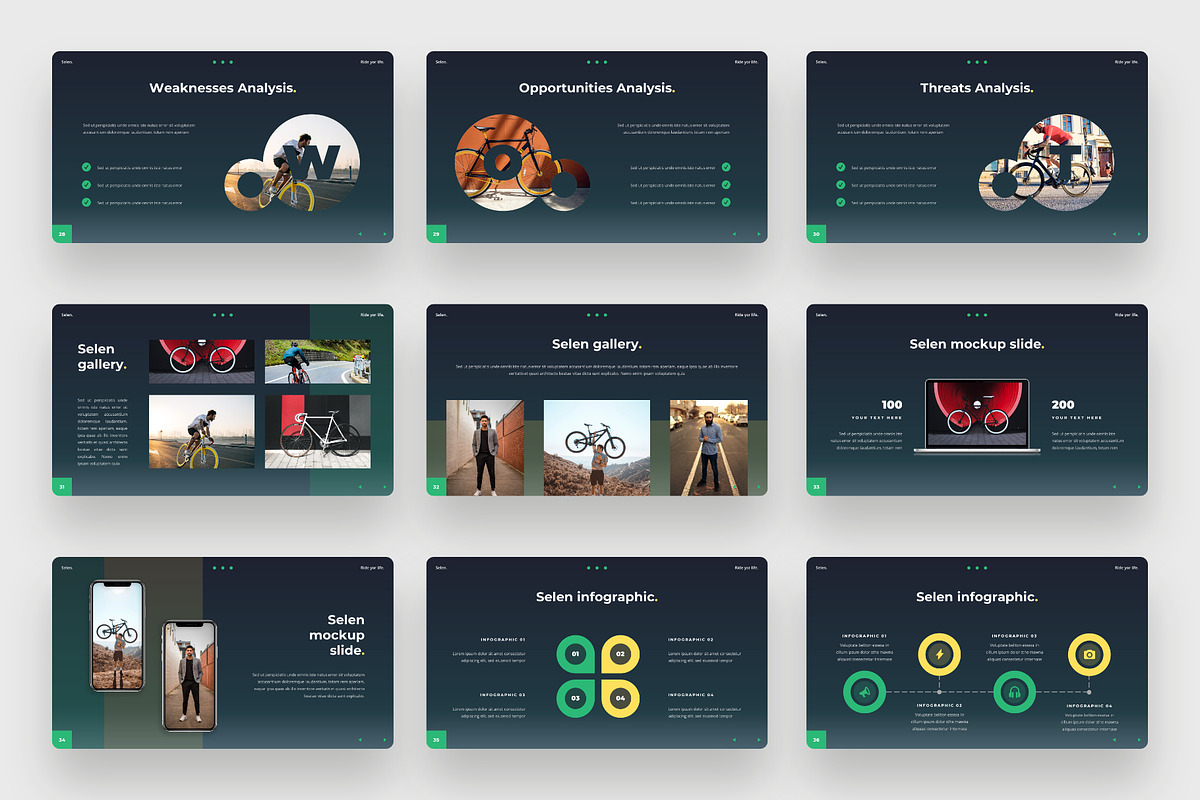 Selen - Bicycle PowerPoint Template, a Presentation Template by BeadyLab (Photo 5 of 6)