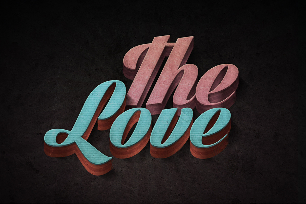 Retro Text Style, a Layer Style Add-On by mixmedia87 (Photo 1 of 2)