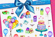Happy Birthday! illustration set, a Decorative Illustration by Lina's store (Thumbnail 2 of 6)