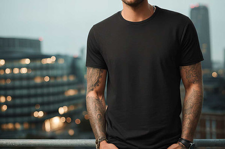 Black T-shirt Mockup