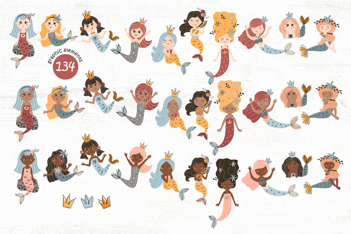 Mermaids Collection, a Graphic by Nafanya (Photo 4 of 16)