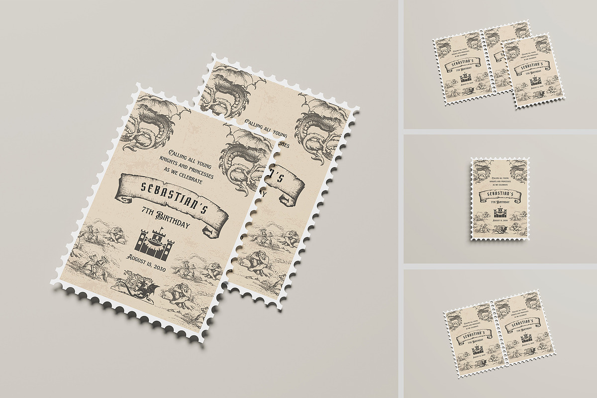 Postage Stamp Mockup, a Merchandise Mockup by swsi-studio (Photo 1 of 5)
