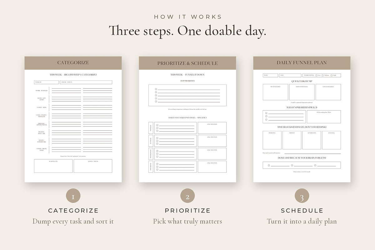 Funnel Down Planner, a Brochure Template by Daring Digies (Photo 3 of 6)