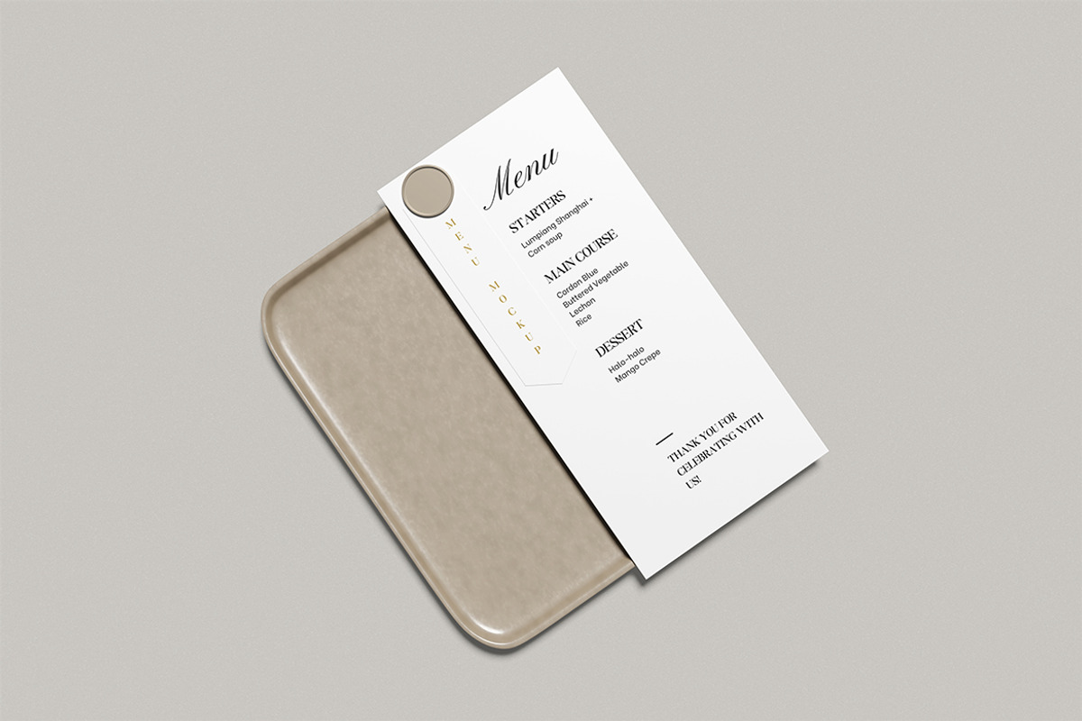 Menu Mockup, an Advertising Mockup by xavier_studio (Photo 4 of 5)