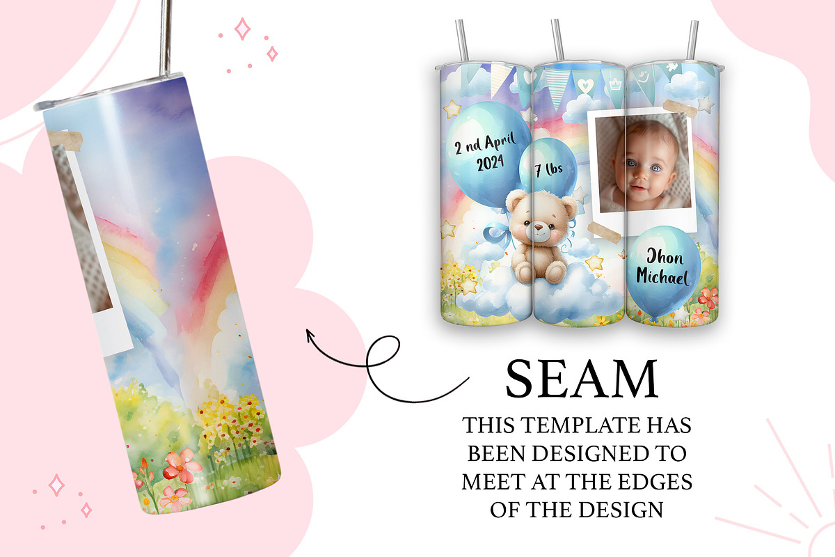 Add Your Baby Photo 20 oz Tumbler, a Graphic by TumblerArtDS (Photo 3 of 3)