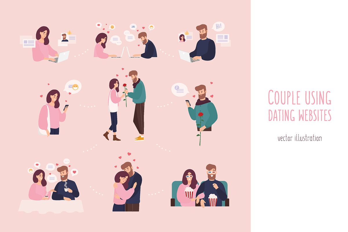 Couple met on dating site, a Food Illustration by Good Studio (Photo 1 of 4)