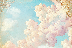 Pastel Sky & Clouds Greeting Card