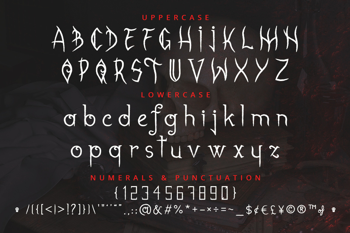 Gabrielle Bloodkador Font preview 2