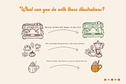 Retro Autumn Coffee Clipart Vector, a Seasonal Illustration by SunnJaneArt (Thumbnail 18 of 19)