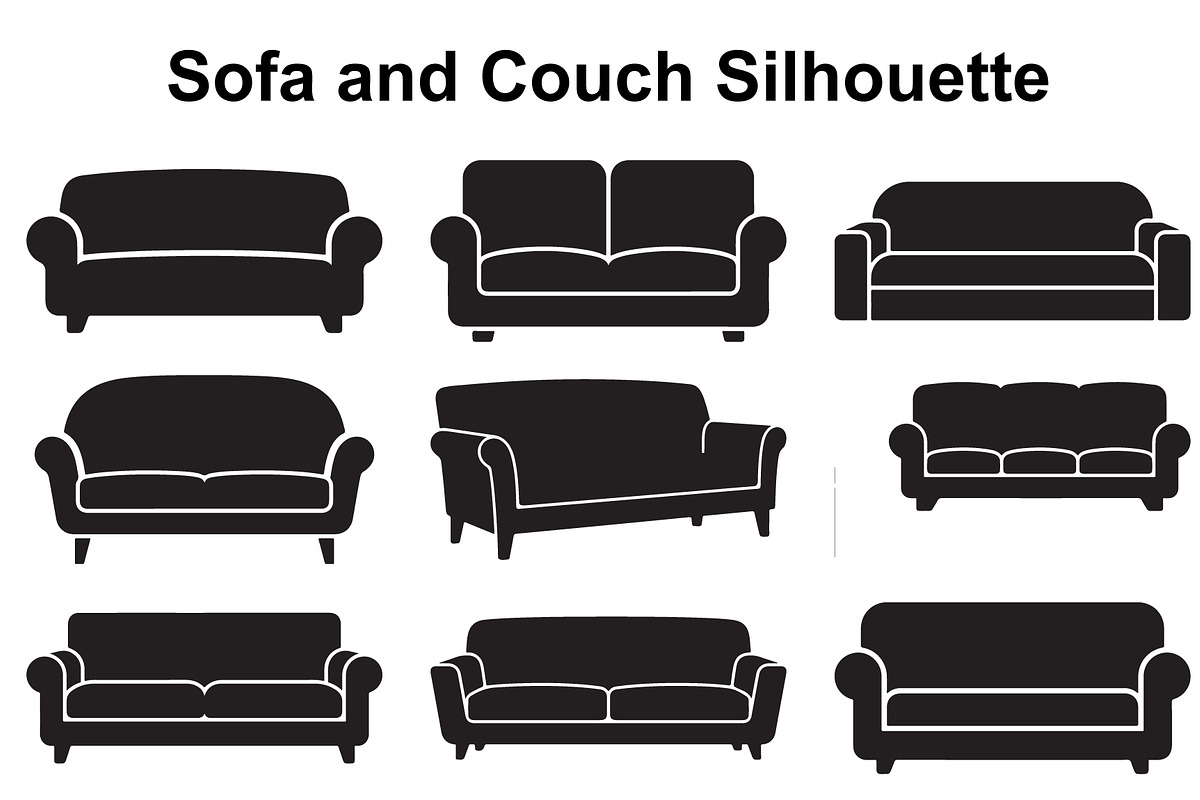 Modern Sofa Silhouette Collection, an Object Graphic by Creativeshirt (Photo 1 of 3)