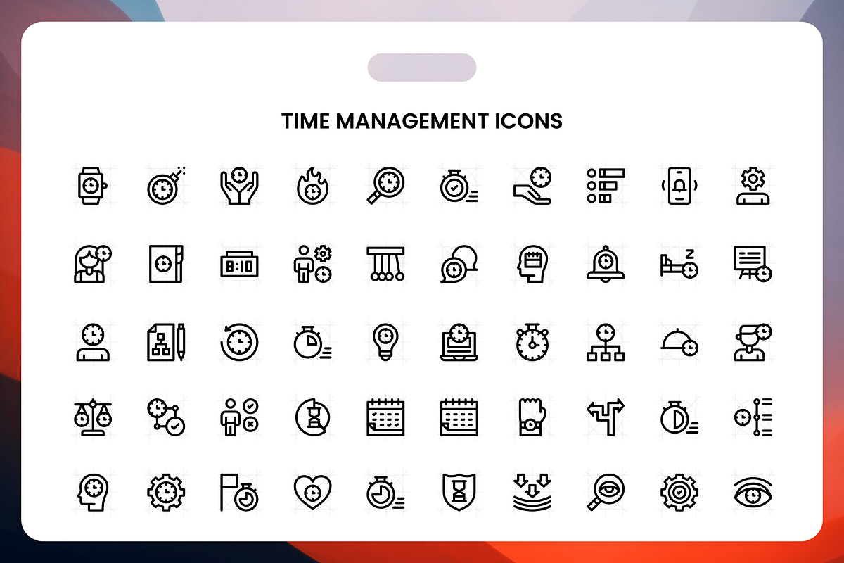 Time Management Icons, an Icon by Wencory