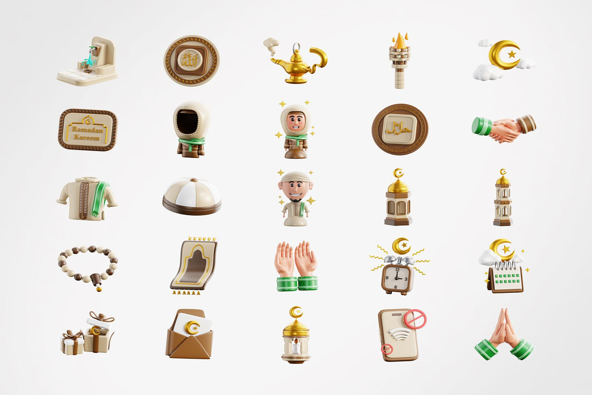 3D Ramadan Icons, an Environmental 3D Model by Creative Perspective (Photo 5 of 5)