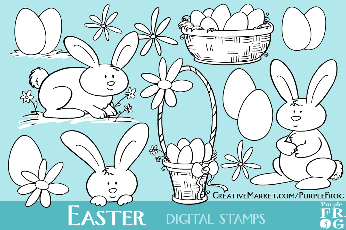 EASTER - Digital Stamps / Brushes, an Outline Icon by Purple Frog (Photo 1 of 2)