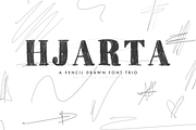 Hjarta - A Pencil Drawn Font Trio, a Serif Font by Mix Fonts (Thumbnail 7 of 7)