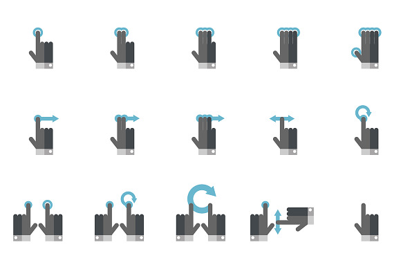 Mobile Touch Gesture Icons preview 2